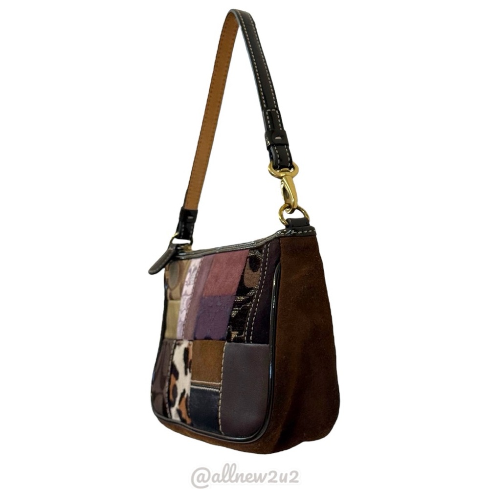 Coach Rare 7071 Legacy Holiday Vintage 2005 Patchwork Demi Baguette Shoulder Bag - Picture 4 of 16